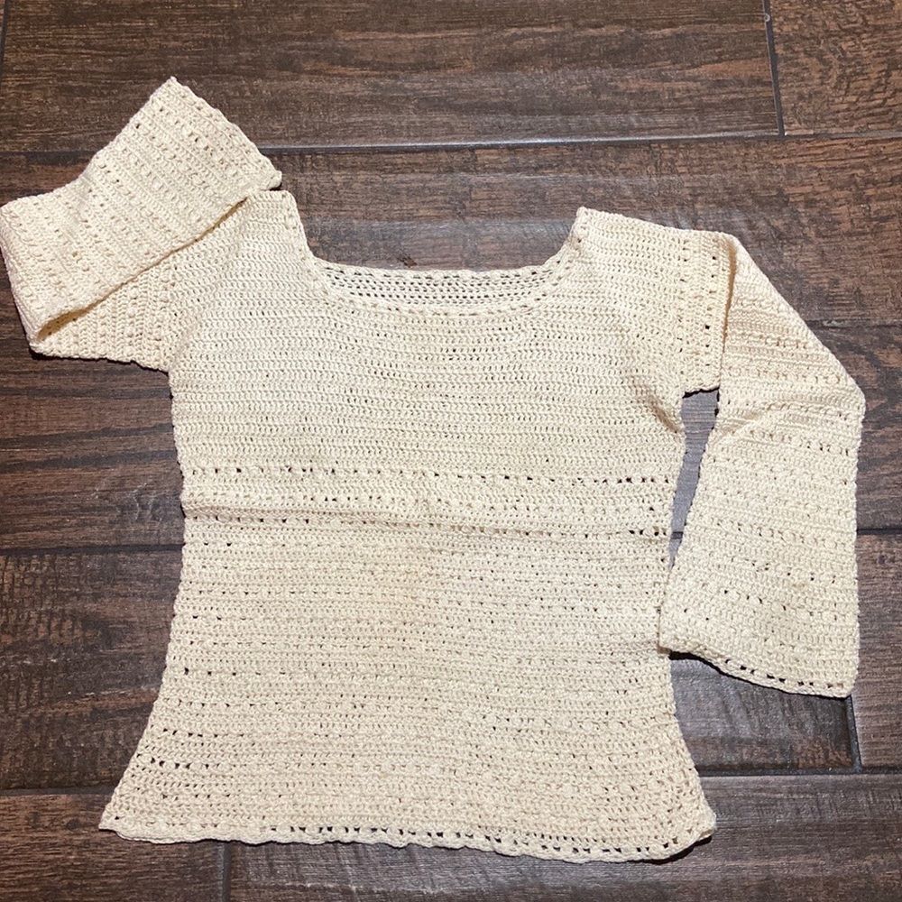 VTG,Handmade Crochet 🧶 Blouse Size XS